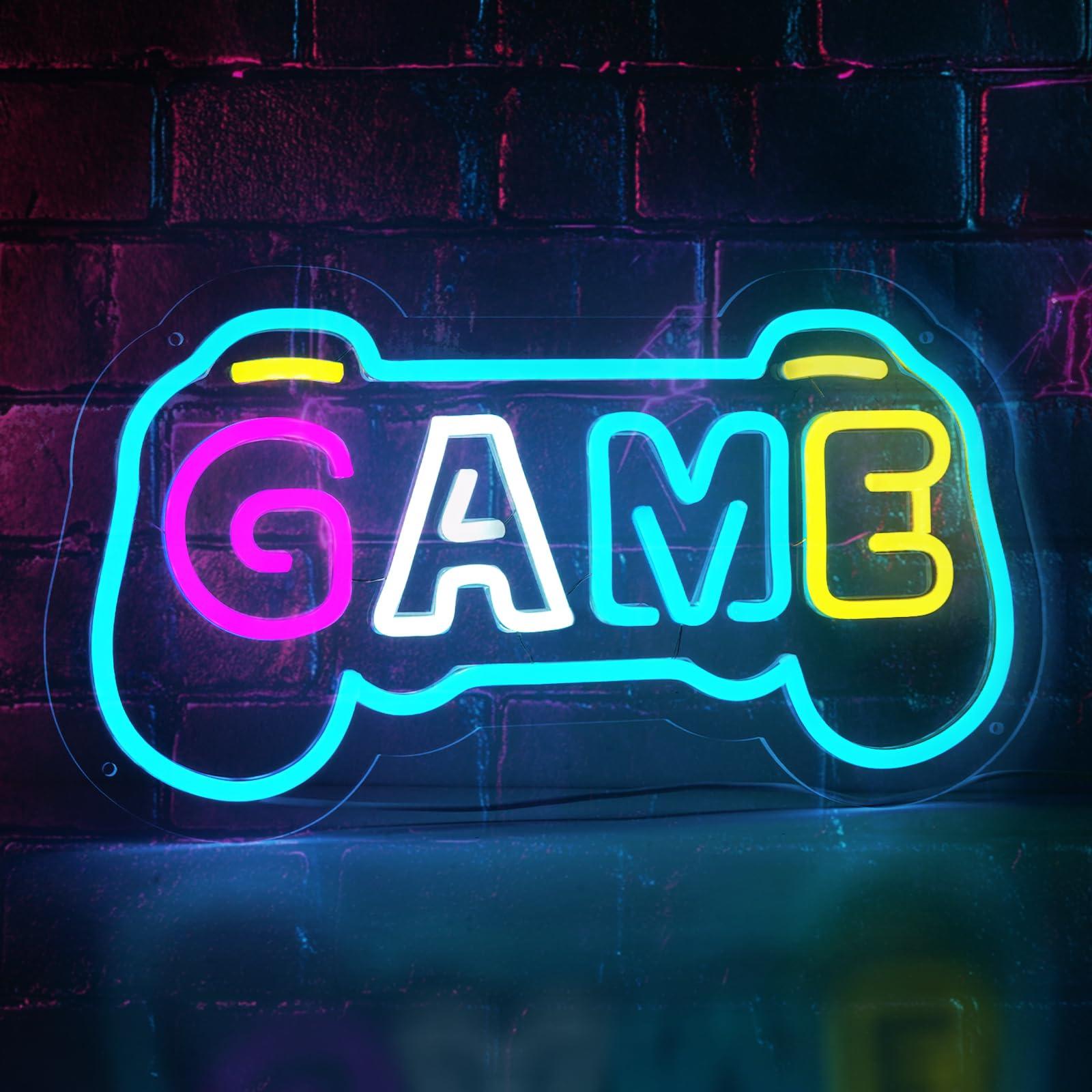 Gaming Accessories Boys - Oyuncu Odası Dekoru için Oyun Neon