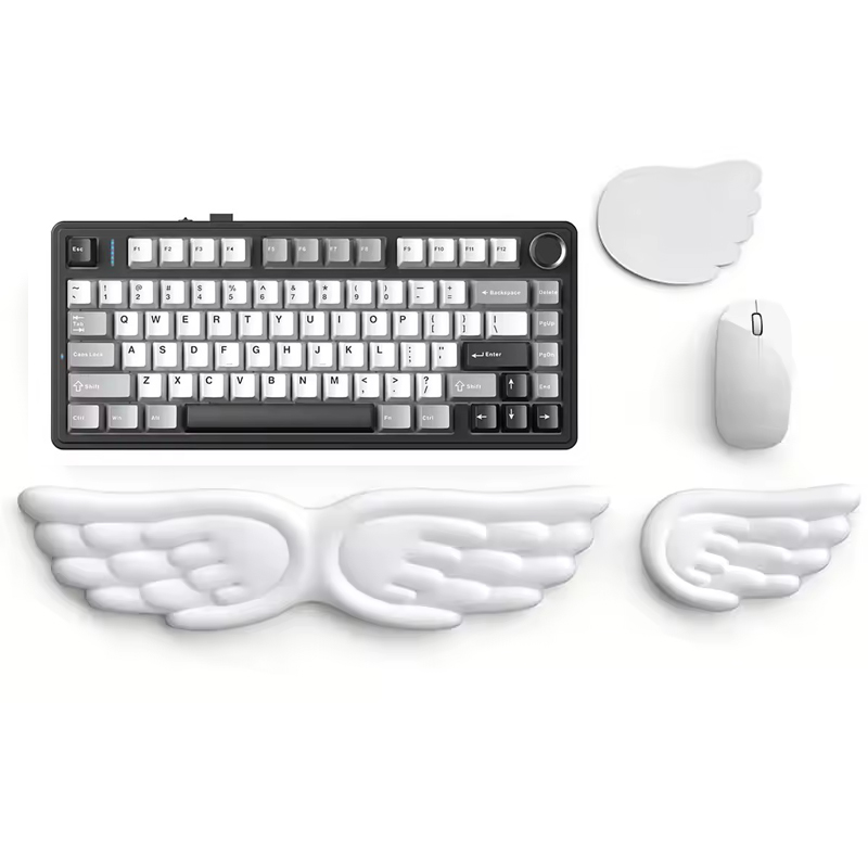 Gaming Accessories White - Mekanik Klavye Fare Bilek Desteği Melek