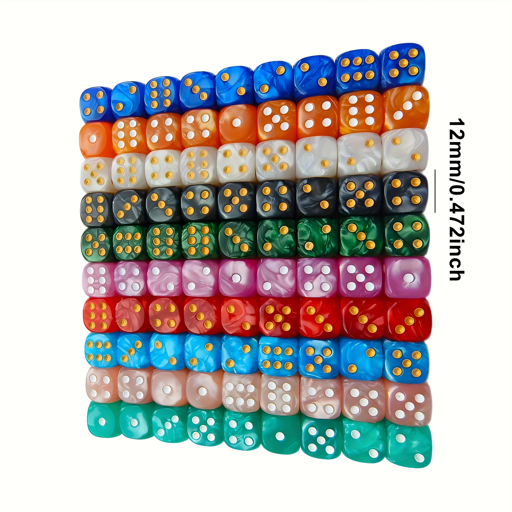 10 Adet 12mm İnci Desenli D6 Z - Gaming Handheld Accessories incelemesi ve fiyatı