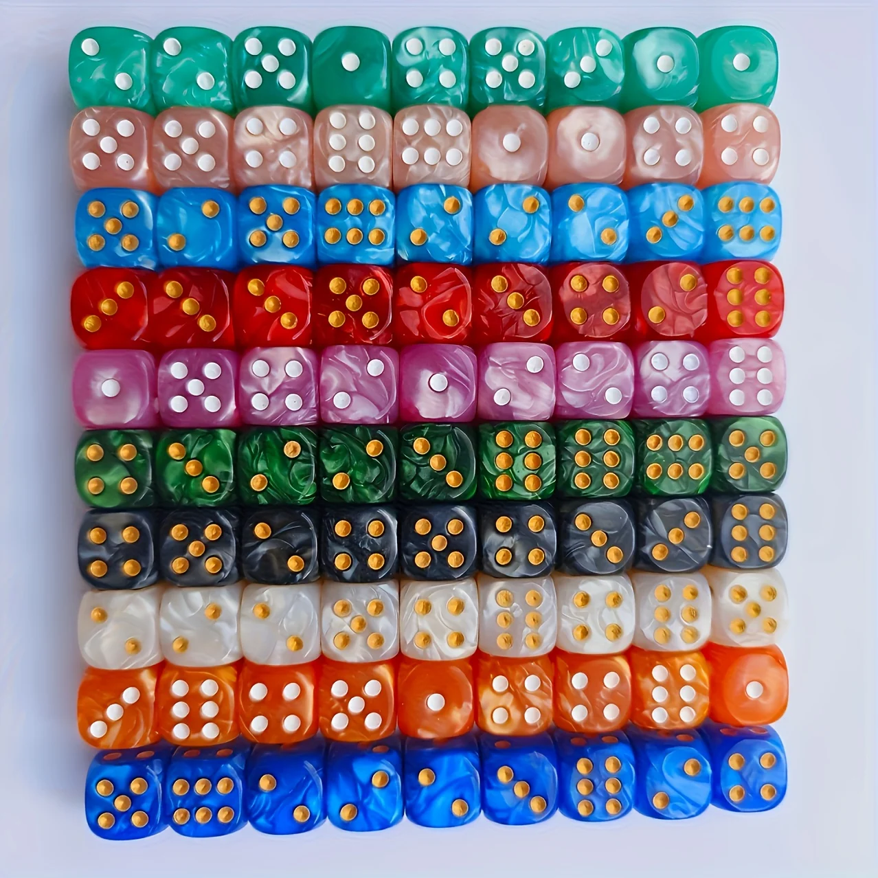 10 Adet 12mm İnci Desenli D6 Z - Gaming Handheld Accessories incelemesi ve fiyatı