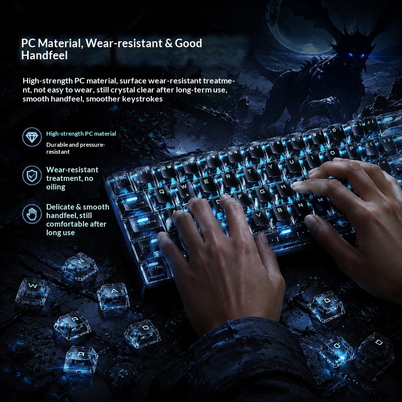 Şeffaf Arka Aydınlatmalı Tuş B - Gaming Accessories White incelemesi ve fiyatı